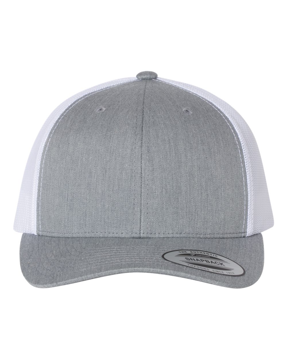 Snapback Yupoong Heather Grey / White